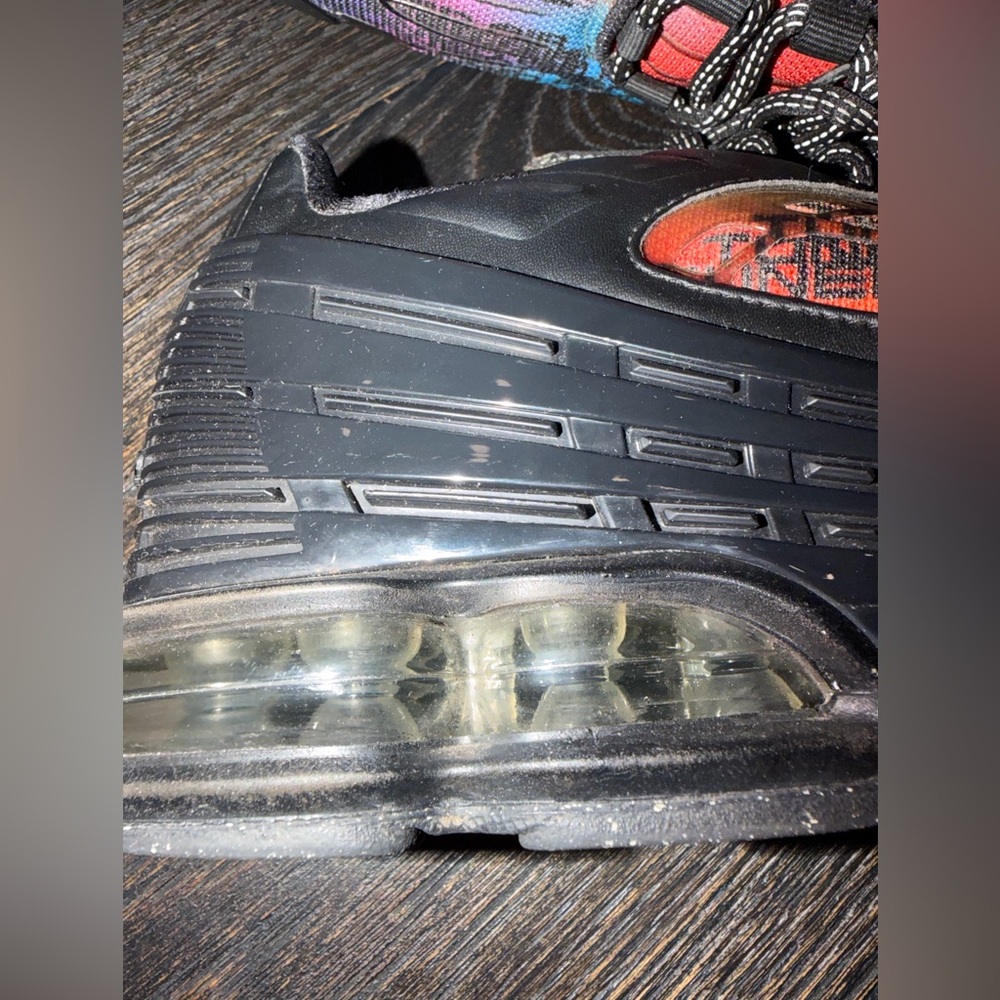 NIKE AIR MAX PLUS 3 PRM RAINBOW GRADIENT RUNNING SHOES BLACK men’s size 12 - Picture 2 of 8